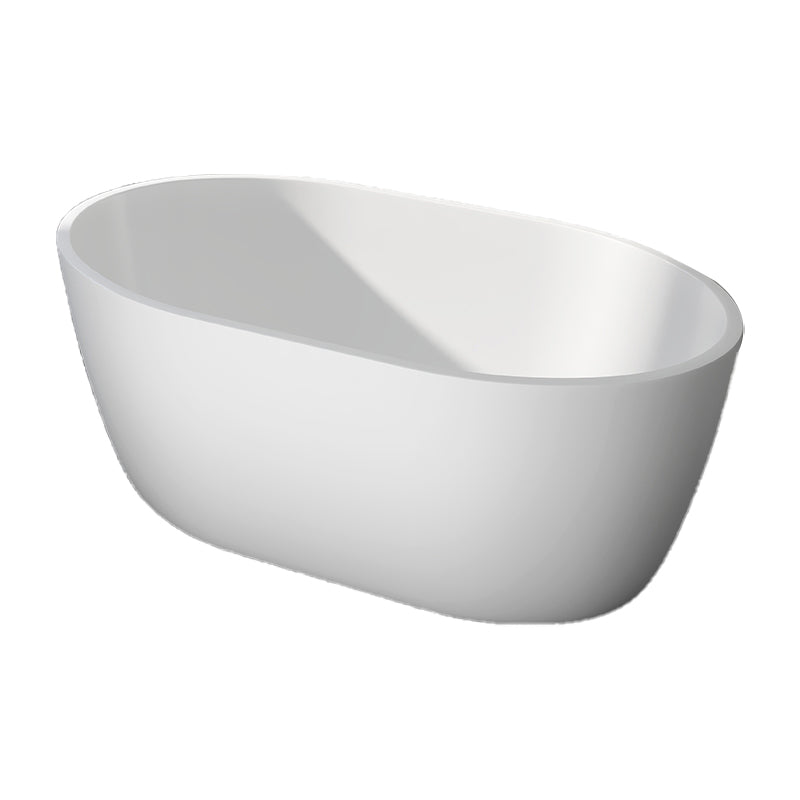 Modern Acrylic Ellipse White Bathtub Back to Wall with Drain Bath Tub