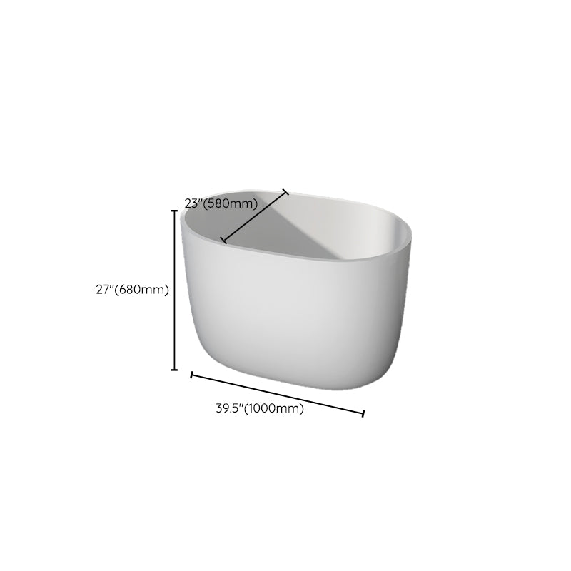 Modern Acrylic Ellipse White Bathtub Back to Wall with Drain Bath Tub