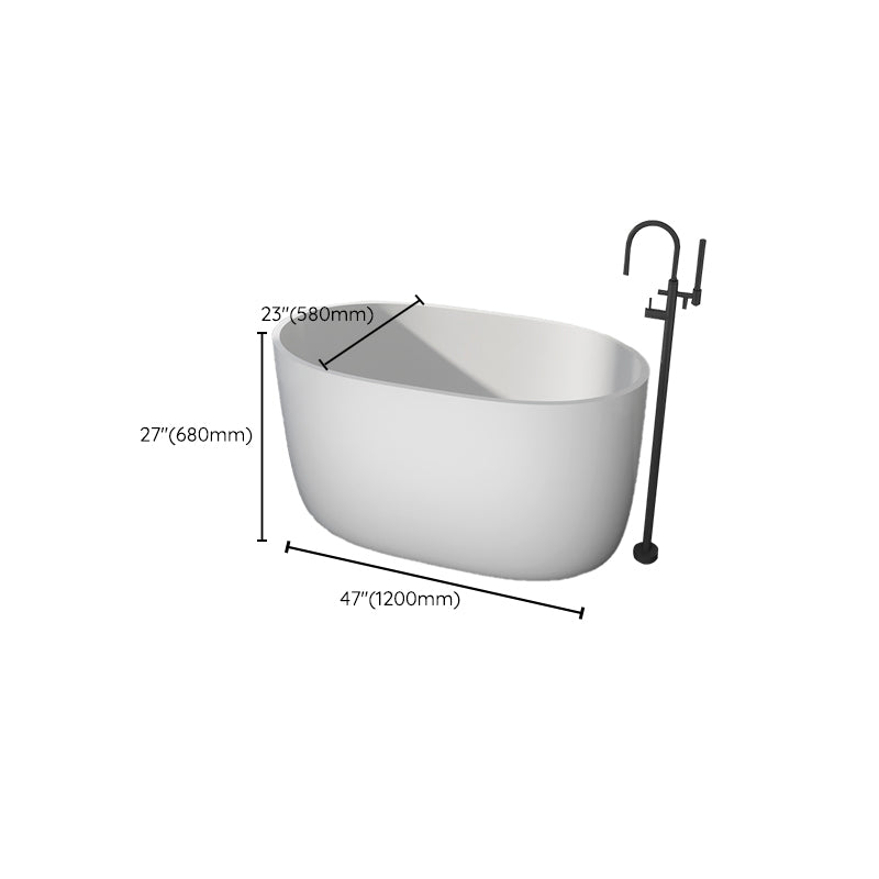 Modern Acrylic Ellipse White Bathtub Back to Wall with Drain Bath Tub