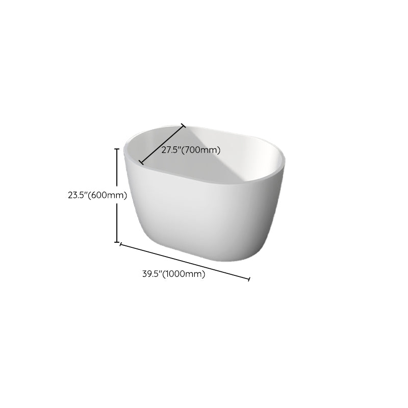 Modern Acrylic Ellipse White Bathtub Back to Wall with Drain Bath Tub