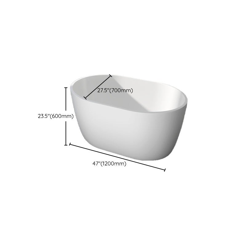 Modern Acrylic Ellipse White Bathtub Back to Wall with Drain Bath Tub