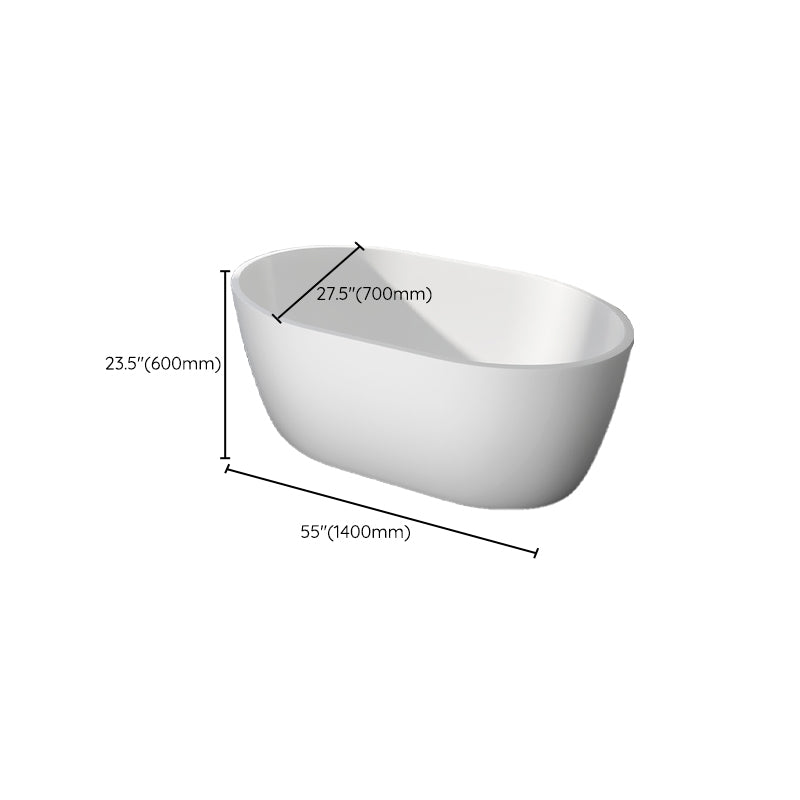 Modern Acrylic Ellipse White Bathtub Back to Wall with Drain Bath Tub