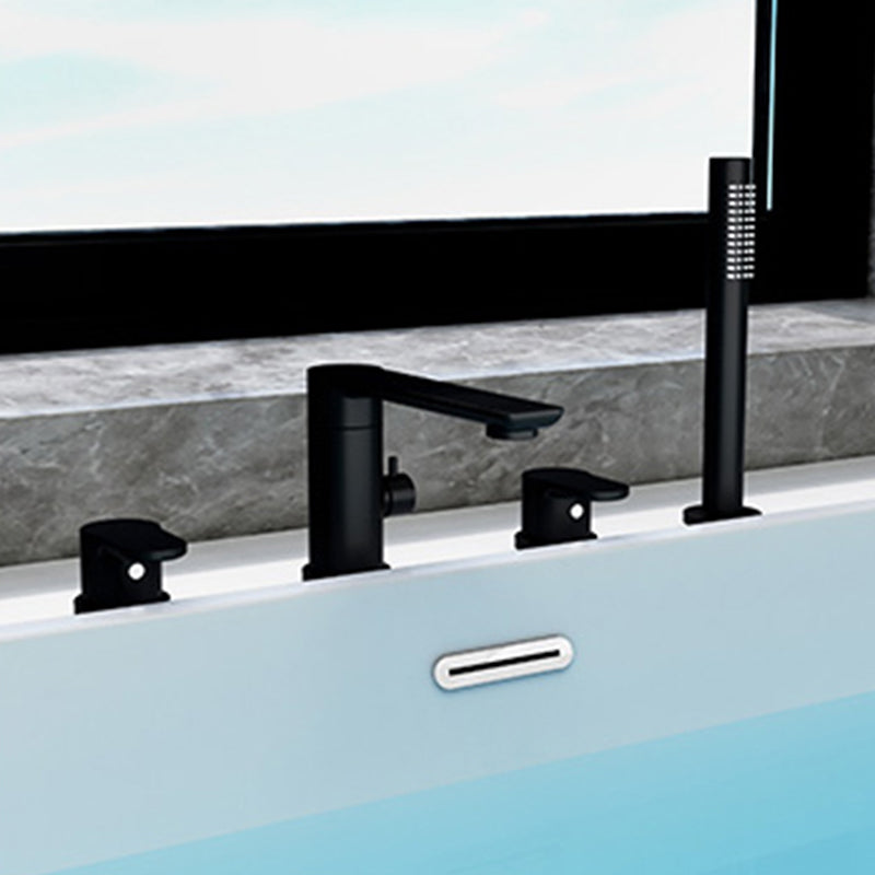 Contemporary Oval Drop-in Bathtub Soaking Acrylic Bath Tub in White