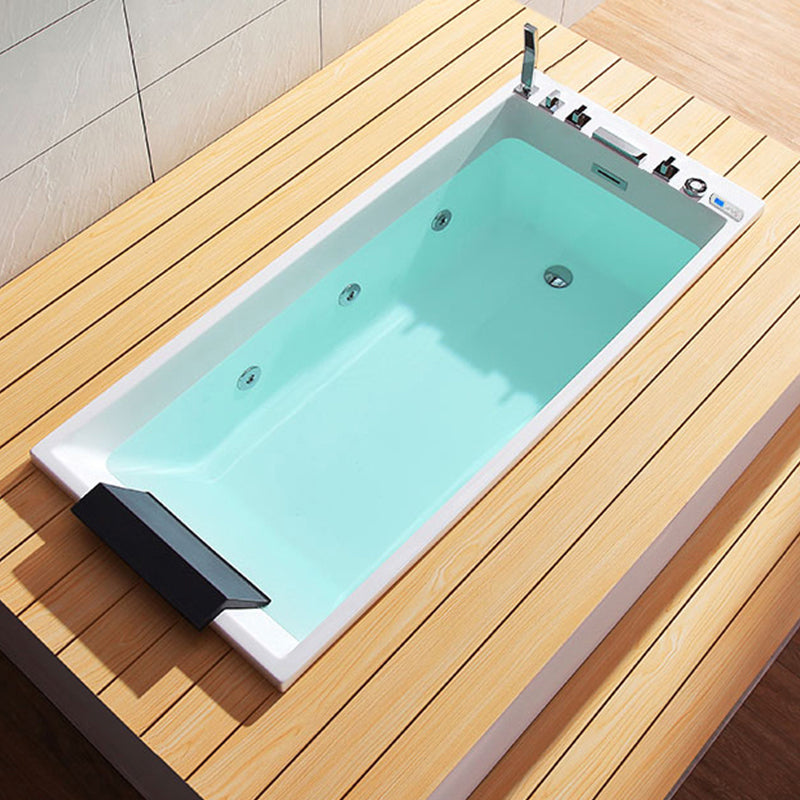 Modern Embedded Bathtub Acrylic Bath Tub with Drain and Massage Device