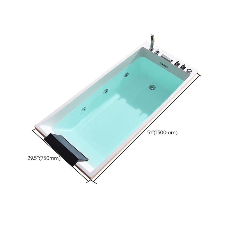 Modern Embedded Bathtub Acrylic Bath Tub with Drain and Massage Device