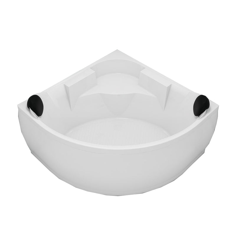 Contemporary Corner Acrylic Bathtub Soaking/Whirlpool Bathtub with Seat