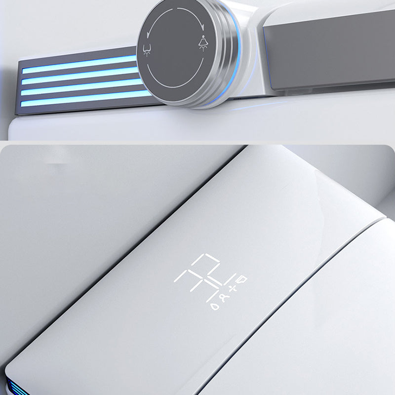 Modern White Gravity Flush Toilet One-Piece Wall Mount Toilet for Bathroom