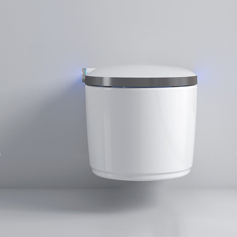 Modern White Gravity Flush Toilet One-Piece Wall Mount Toilet for Bathroom