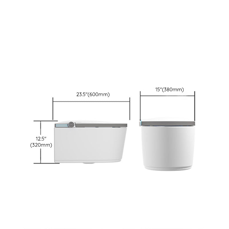 Modern White Gravity Flush Toilet One-Piece Wall Mount Toilet for Bathroom
