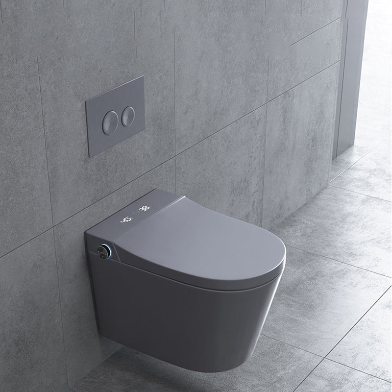 Modern Grey Siphon Jet Flush Toilet One-Piece Wall Mount Toilet for Bathroom