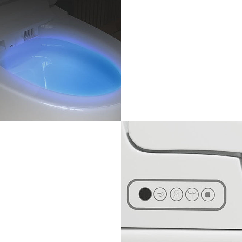 White ABS Toilet Modern All-In-One Toilet Bowl with Heated Seat