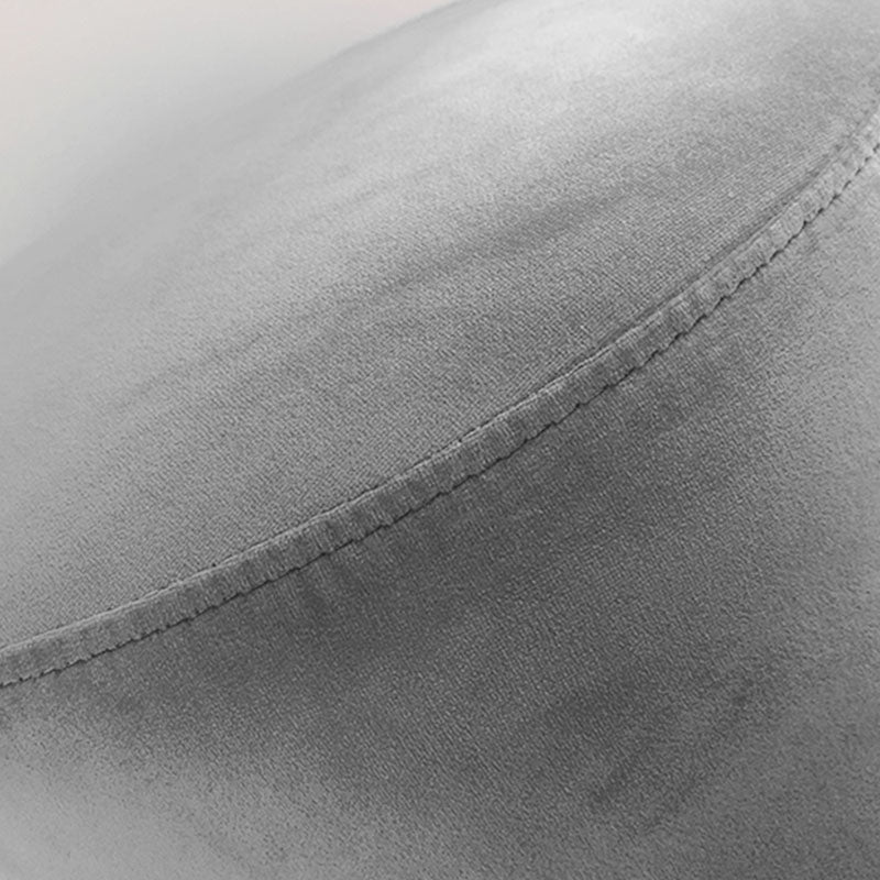 Solid Color Round Ottoman Mildew Resistant Velvet Upholstered Ottoman