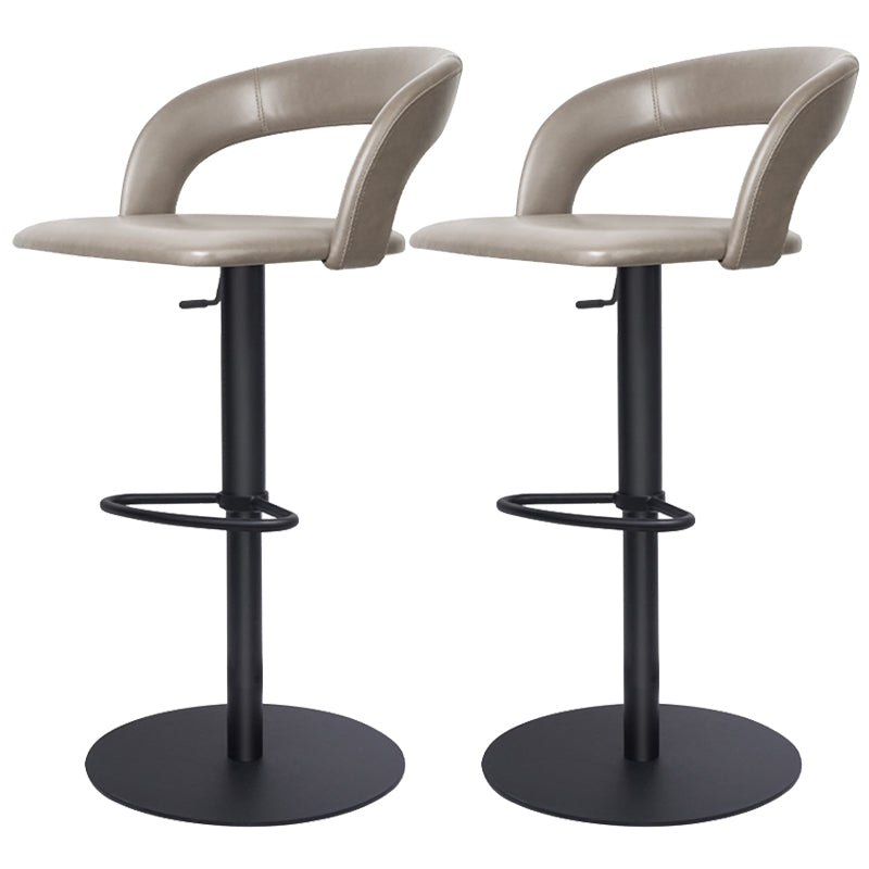 Adjustable Counter Height Stools Modern Faux Leather Bar Stools