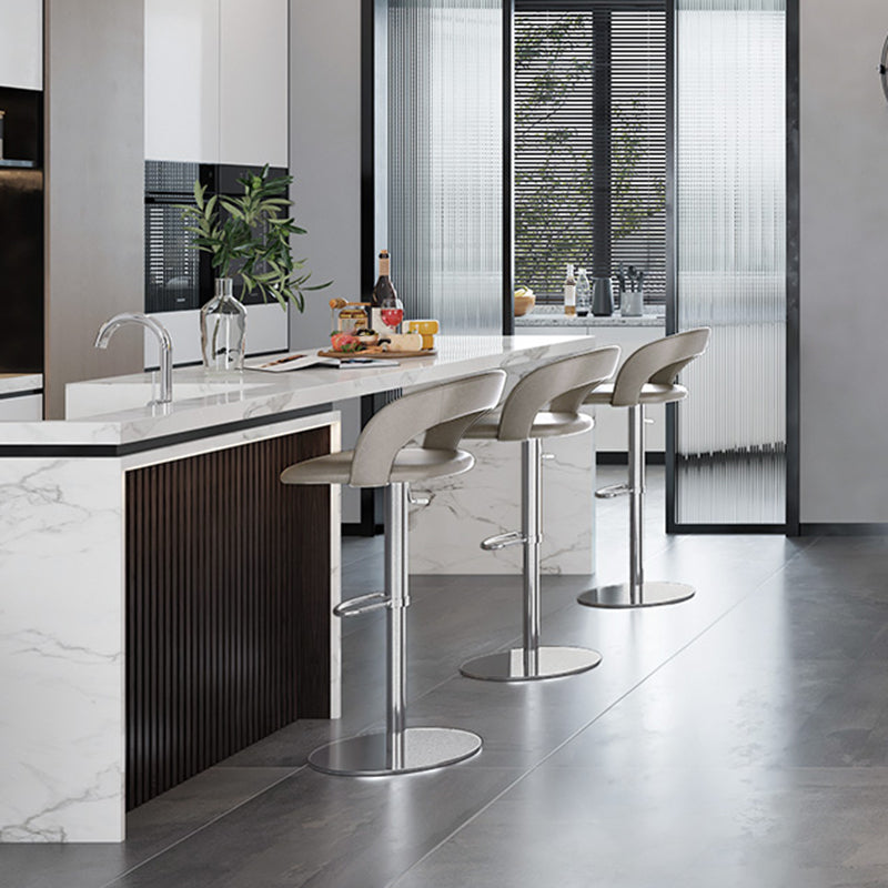 Adjustable Counter Height Stools Modern Faux Leather Bar Stools