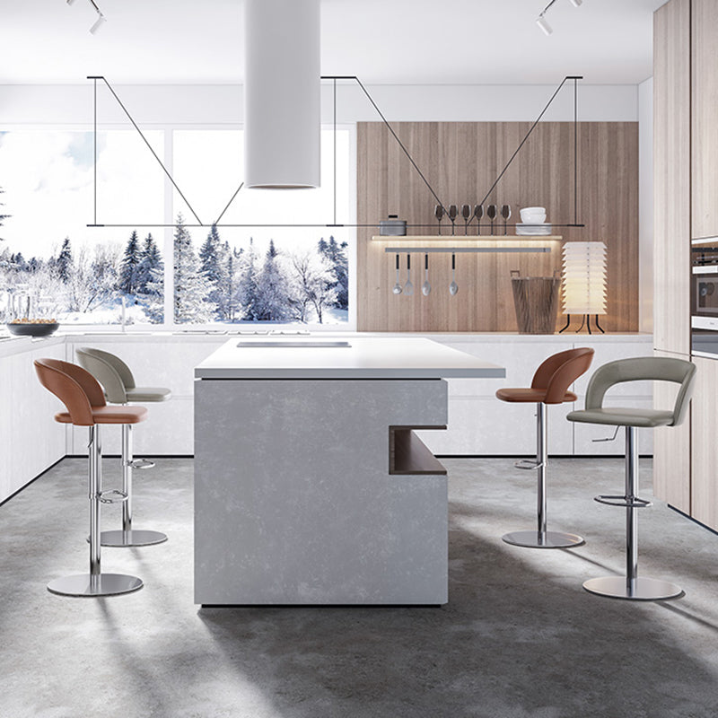 Adjustable Counter Height Stools Modern Faux Leather Bar Stools