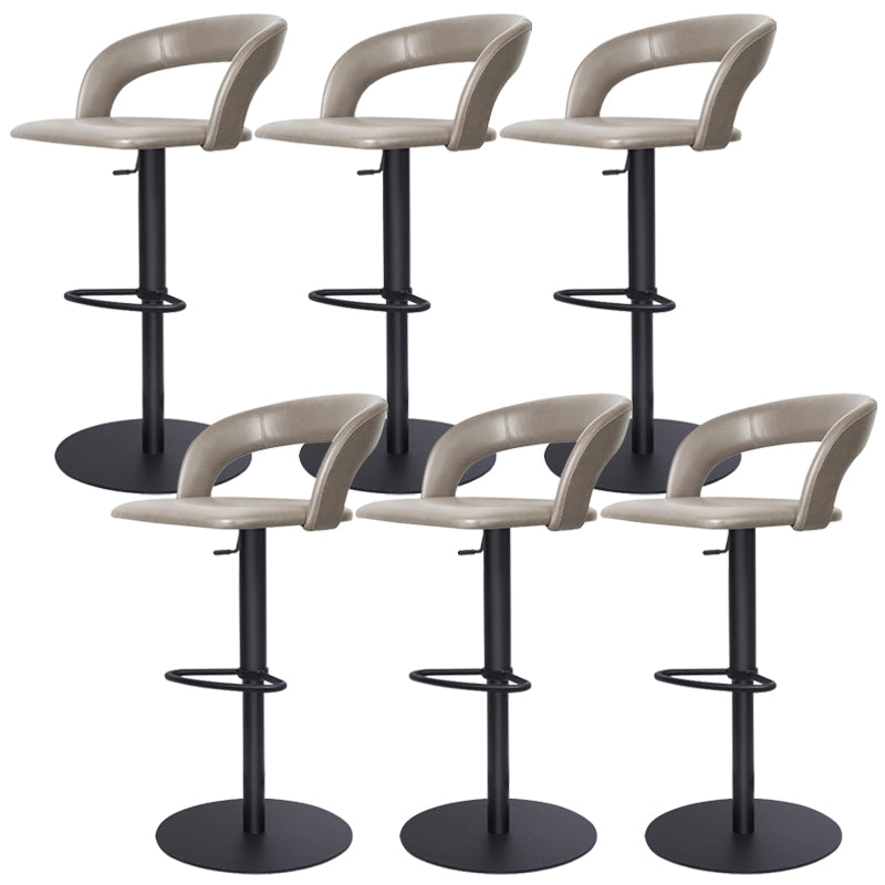 Adjustable Counter Height Stools Modern Faux Leather Bar Stools