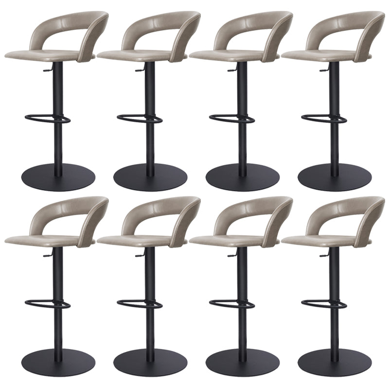 Adjustable Counter Height Stools Modern Faux Leather Bar Stools