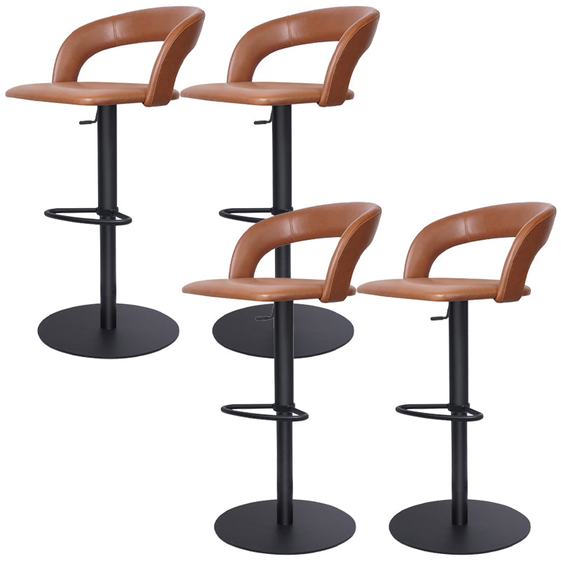 Adjustable Counter Height Stools Modern Faux Leather Bar Stools