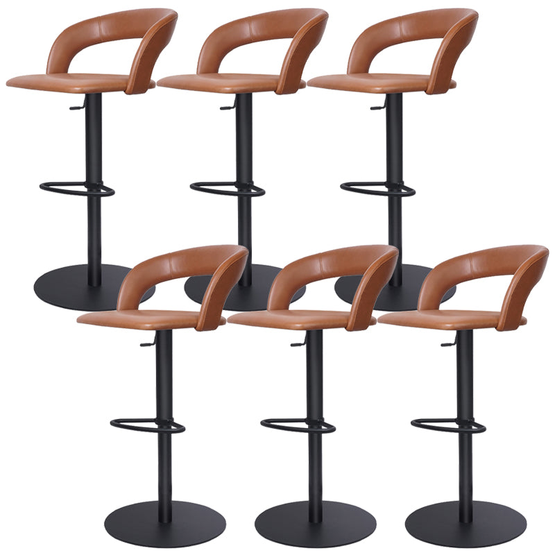 Adjustable Counter Height Stools Modern Faux Leather Bar Stools