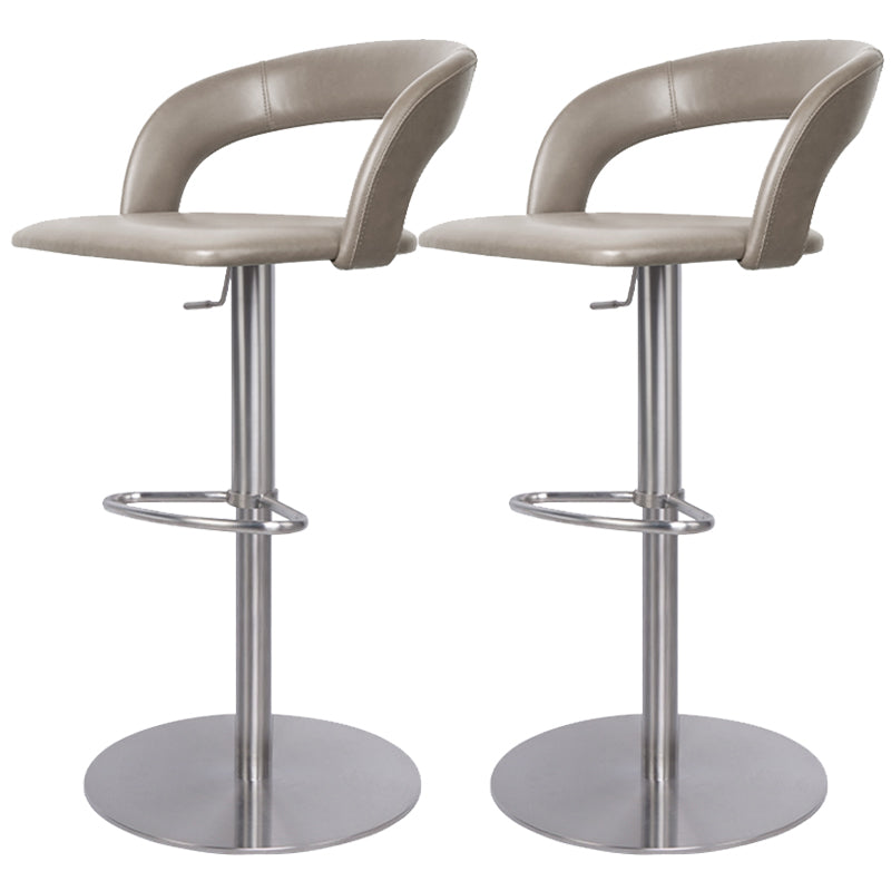 Adjustable Counter Height Stools Modern Faux Leather Bar Stools
