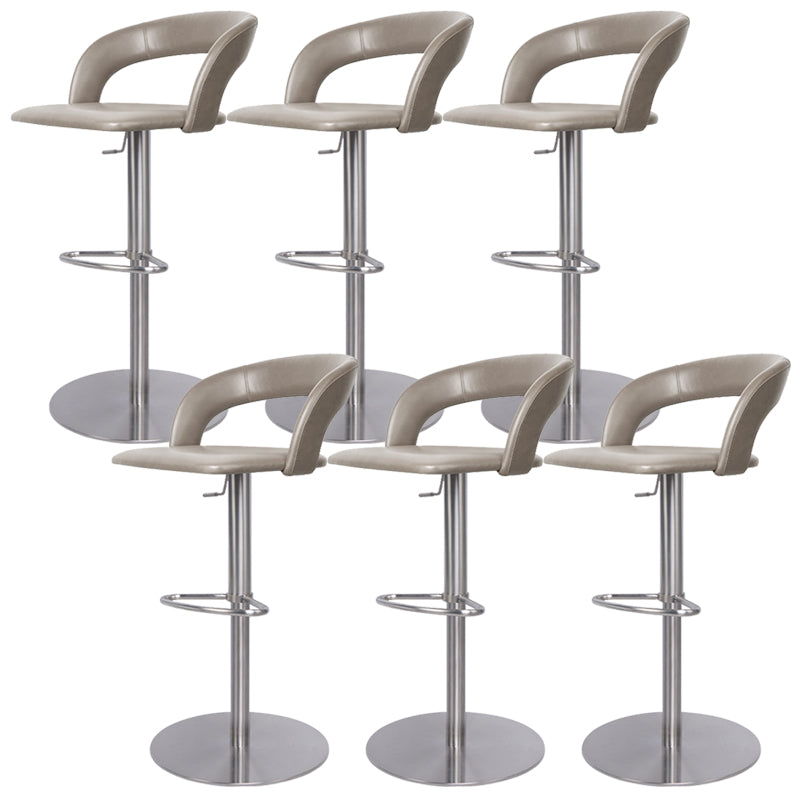 Adjustable Counter Height Stools Modern Faux Leather Bar Stools