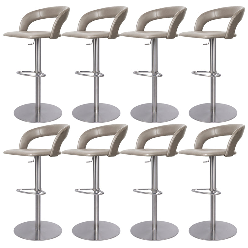 Adjustable Counter Height Stools Modern Faux Leather Bar Stools