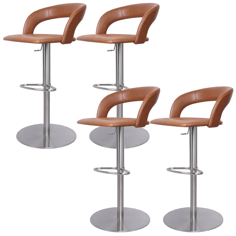 Adjustable Counter Height Stools Modern Faux Leather Bar Stools