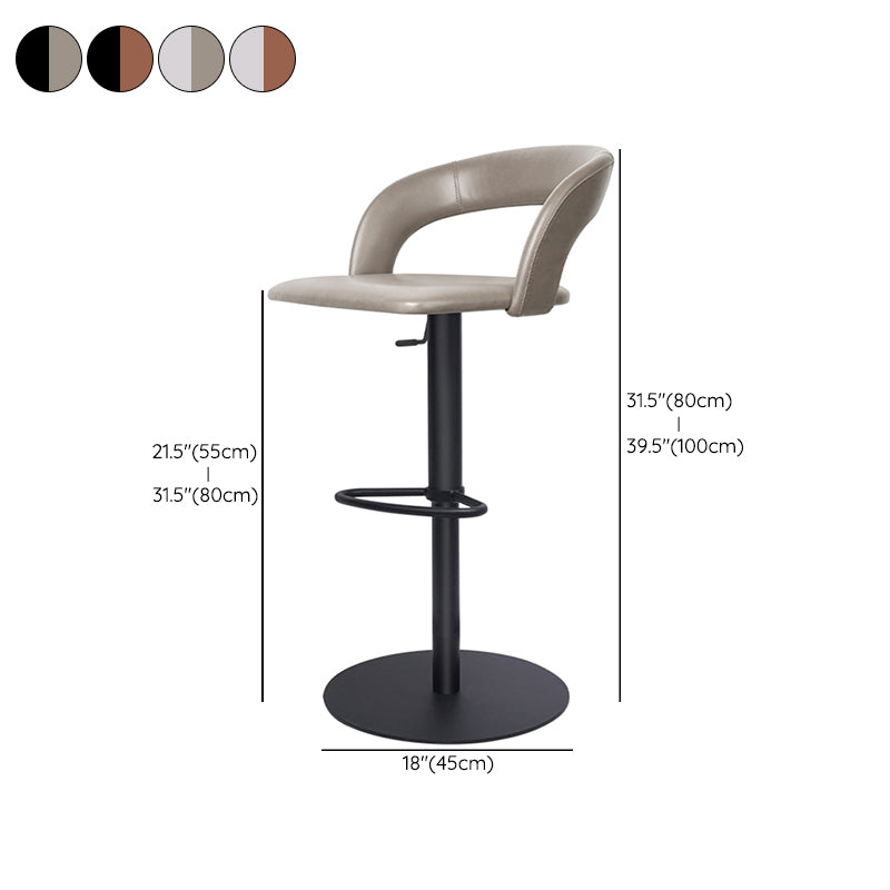 Adjustable Counter Height Stools Modern Faux Leather Bar Stools