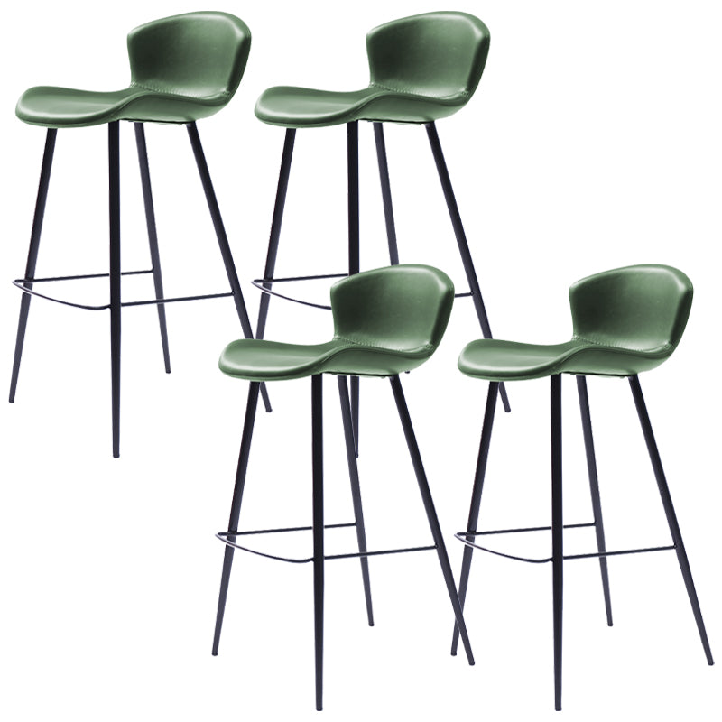Modern Style Bar Stool Leather Backrest Counter Stool for Living Room
