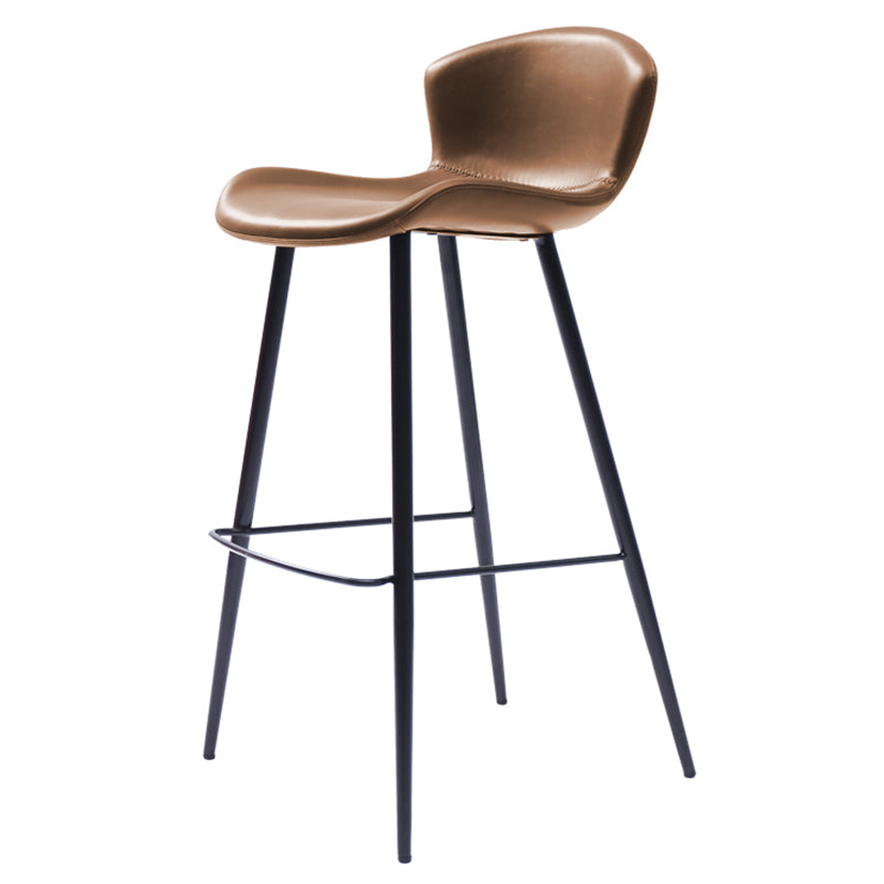 Modern Style Bar Stool Leather Backrest Counter Stool for Living Room