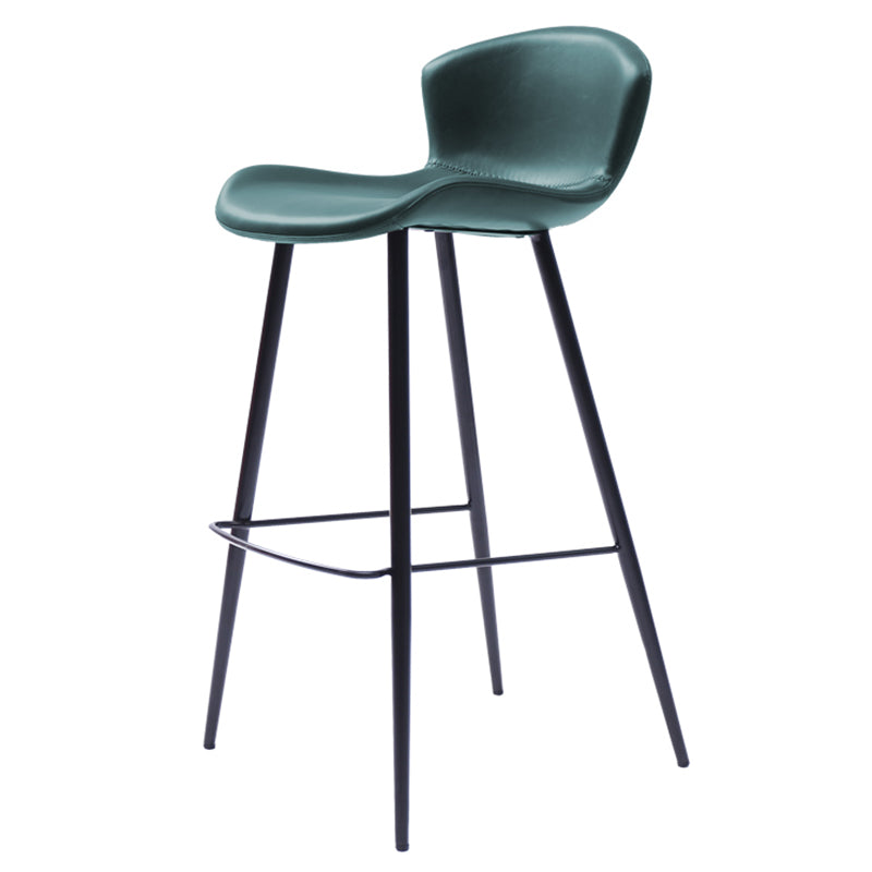 Modern Style Bar Stool Leather Backrest Counter Stool for Living Room