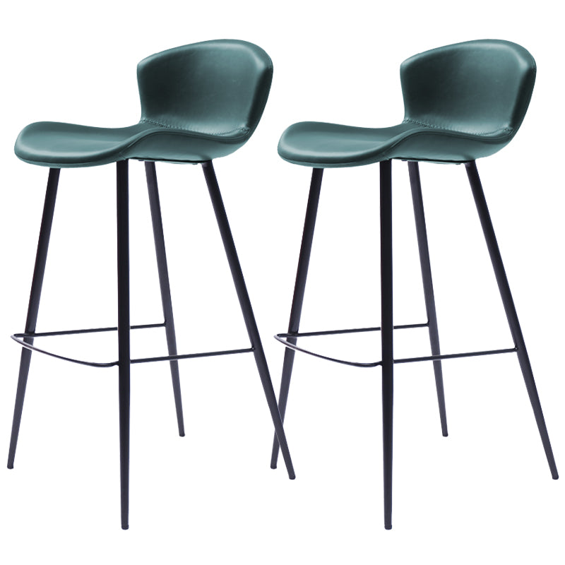 Modern Style Bar Stool Leather Backrest Counter Stool for Living Room