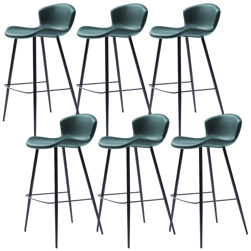 Modern Style Bar Stool Leather Backrest Counter Stool for Living Room