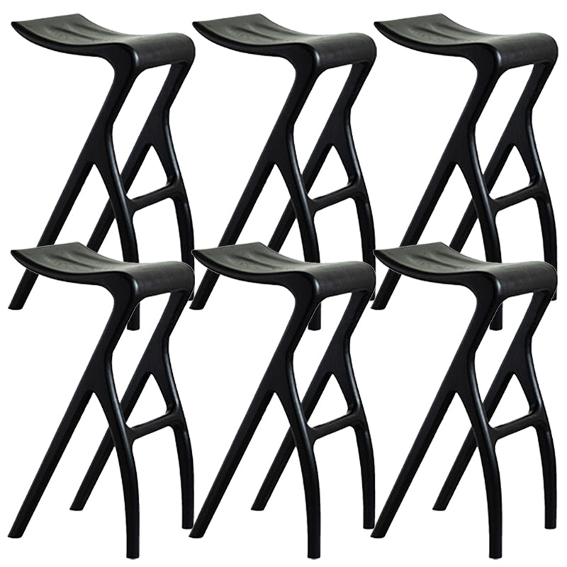 Solid Wood Bar Stool Backrless Counter Stool for Living Room