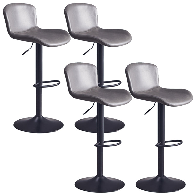 Adjustable Bar and Counter Stool Metal and Faux Leather Counter Chair