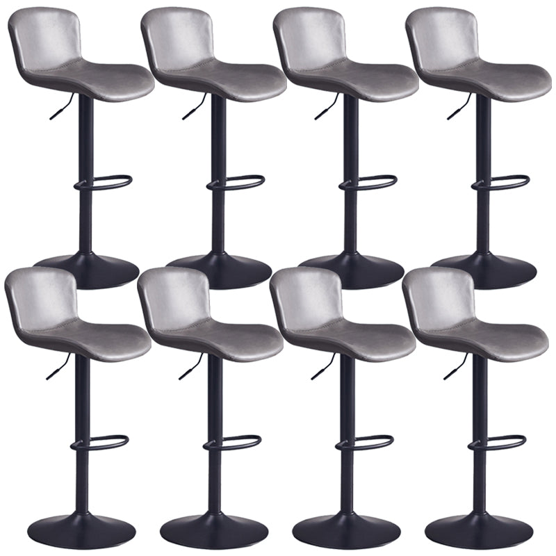 Adjustable Bar and Counter Stool Metal and Faux Leather Counter Chair