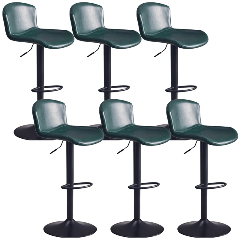 Adjustable Bar and Counter Stool Metal and Faux Leather Counter Chair