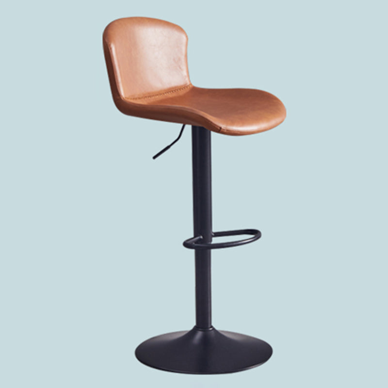 Adjustable Bar and Counter Stool Metal and Faux Leather Counter Chair