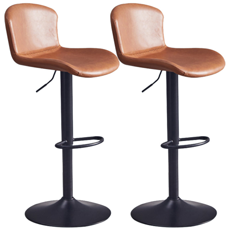 Adjustable Bar and Counter Stool Metal and Faux Leather Counter Chair