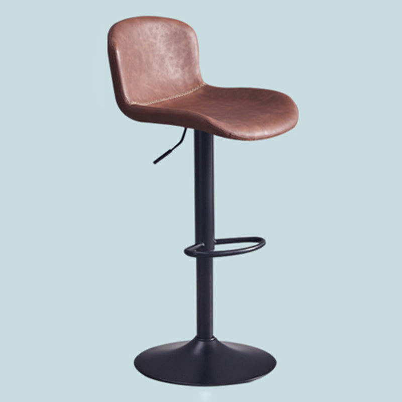 Adjustable Bar and Counter Stool Metal and Faux Leather Counter Chair