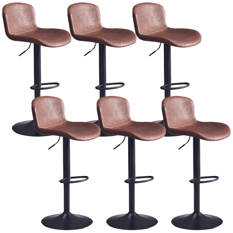 Adjustable Bar and Counter Stool Metal and Faux Leather Counter Chair