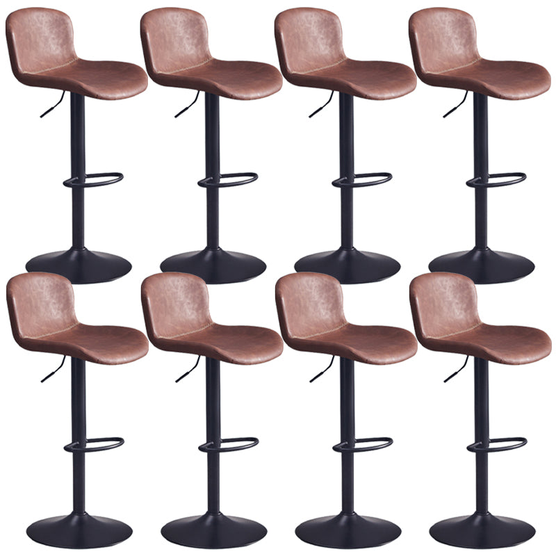 Adjustable Bar and Counter Stool Metal and Faux Leather Counter Chair