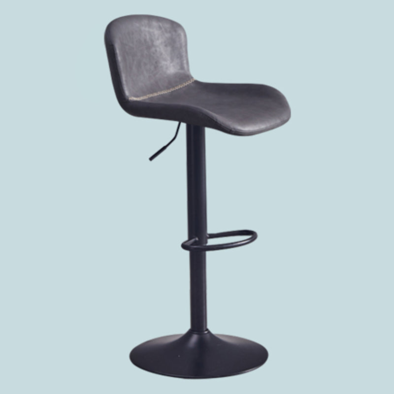 Adjustable Bar and Counter Stool Metal and Faux Leather Counter Chair