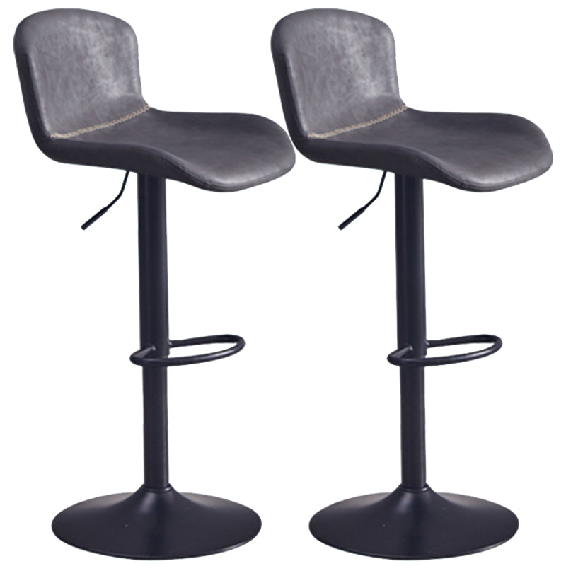 Adjustable Bar and Counter Stool Metal and Faux Leather Counter Chair