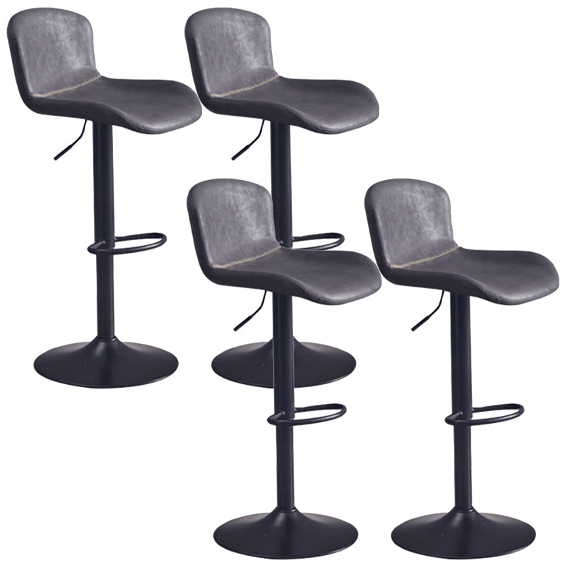 Adjustable Bar and Counter Stool Metal and Faux Leather Counter Chair