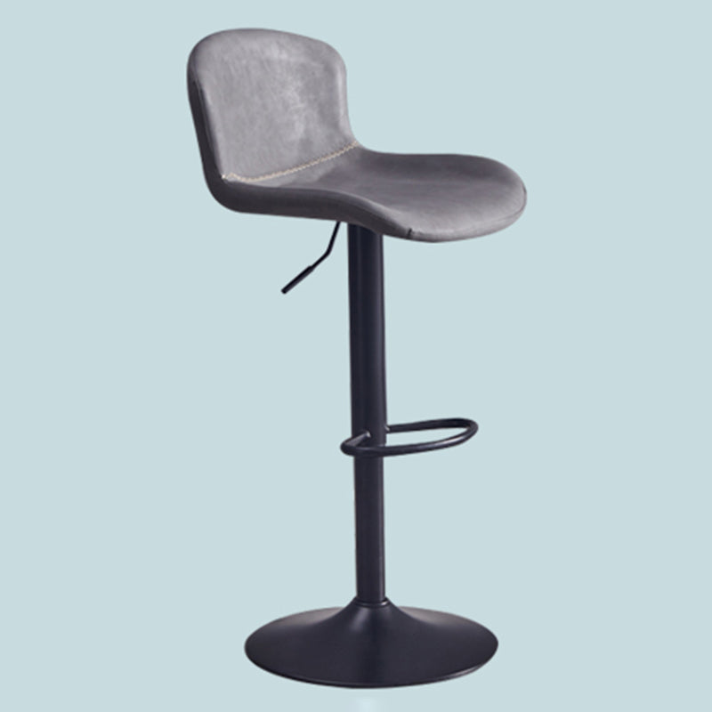 Adjustable Bar and Counter Stool Metal and Faux Leather Counter Chair