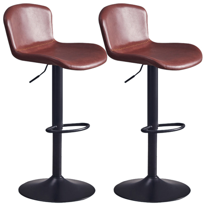 Adjustable Bar and Counter Stool Metal and Faux Leather Counter Chair