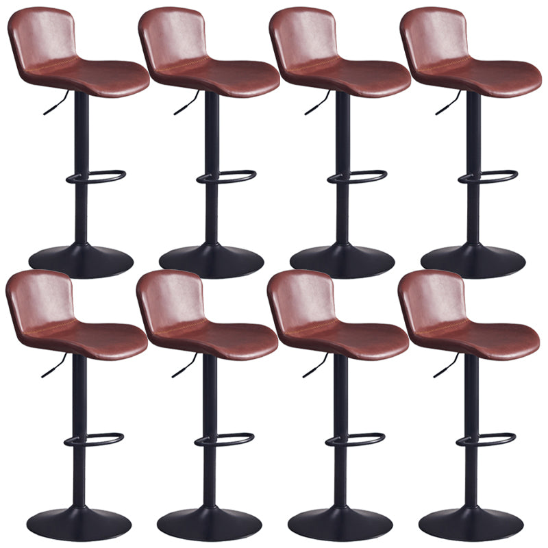 Adjustable Bar and Counter Stool Metal and Faux Leather Counter Chair