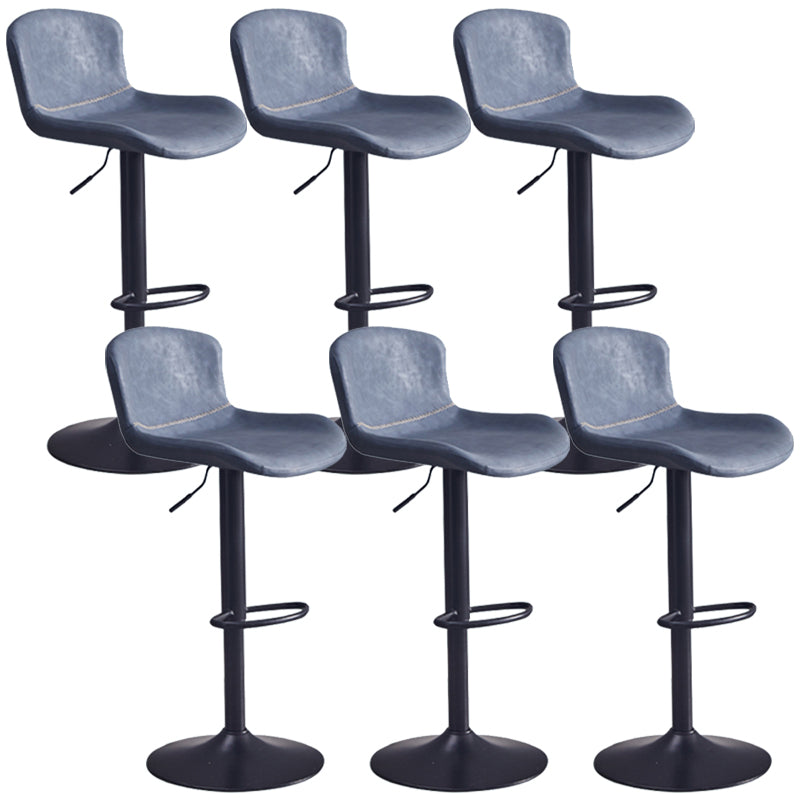 Adjustable Bar and Counter Stool Metal and Faux Leather Counter Chair