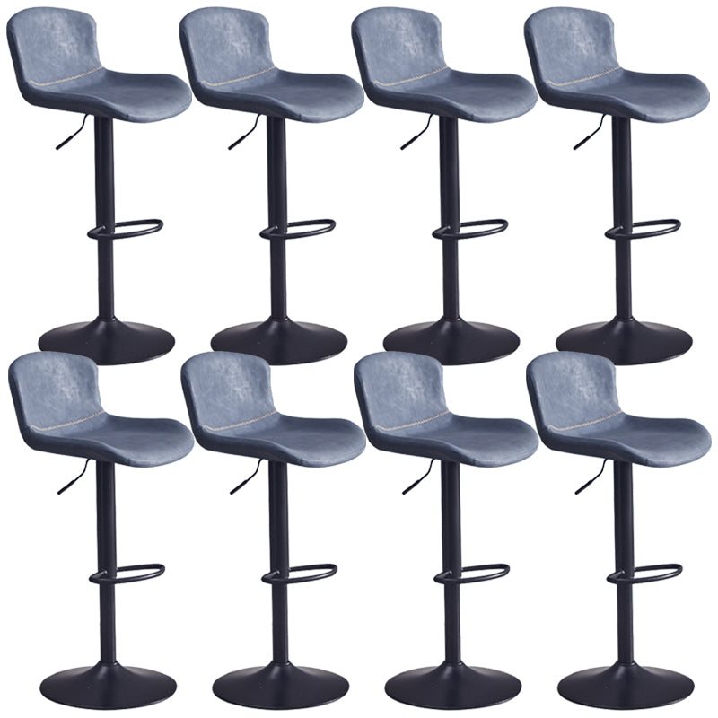 Adjustable Bar and Counter Stool Metal and Faux Leather Counter Chair